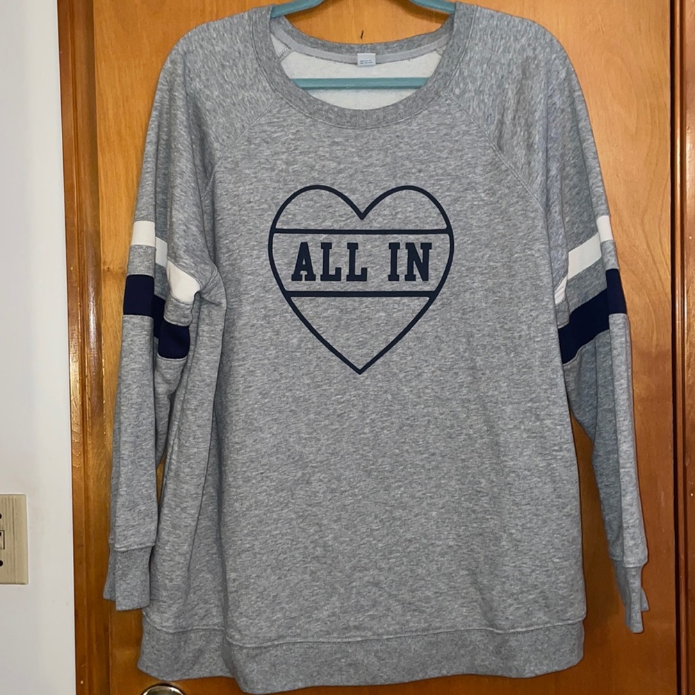 Lightweight light gray sweatshirt